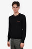 Gucci Black Cashmere Silk Web Trimmed Knit Sweater Size S Mens