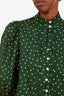 Smythe Green Polka Dot Cotton 'Frontier' Button Up Top Size XS