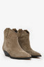 Isabel Marant Brown Suede Western Ankle Booties Size 36