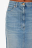 Gucci Blue Denim Midi Length Skirt Size 40