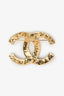 Pre-loved Chanel™ F21 Gold Tone Baguette Crystal CC Brooch Silver
