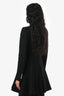 Alexander McQueen Black Wool Single Breasted Coat Size 38