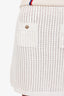 Self-Portrait White Sequin Crochet Mini Skirt Size S