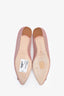 Manolo Blahnik Pink Sparkly Crystal Embellished 'Hangisi' Flat Size 36.5