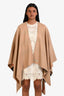 Burberry Tan/House Check Merino Wool Reversible Cape