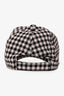Miu Miu Pink/Black/White Gingham Embroidered Logo Baseball Hat Size S