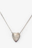 Gucci Sterling Silver Trademark Heart Pendant Necklace