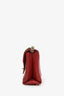 Pre-loved Chanel™ 2018-19 Red Calfskin Chevron Stitched Small Coco Flap Bag