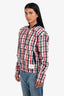 Thom Browne Red Check Zip-Up Jacket Size 1
