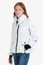 Moncler White Quilted Down Puffer Jacket