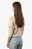 Chloe Beige Cashmere Ruffle Trim Sweater Size M