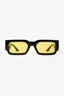 Versace Black Square 'Greca' Rectangular Sunglasses