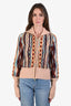 Missoni Pink/Burgundy Wool Mohair Zip Up Sweater Size 42