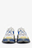 Balenciaga White/Blue Mesh Triple S Sneakers Size 36