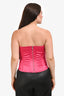 Miaou Pink Satin Strapless Corset Top Size XL