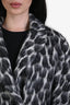 Gucci 2012 Black/White Animal Print Alpaca Coat Size 40