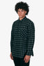 Saint Laurent Black Wool Check Button Down Shirt Size XXL Mens