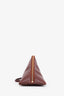 Loewe Burgundy Leather Embossed Anagram Logo Triangular Pouch