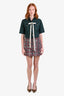 Thom Browne Black/White/Red Wool Tweed Mini Skirt Size 8