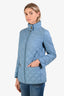 Salvatore Ferragamo Blue Quilted Jacket Size 38
