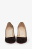 Christian Louboutin Brown Suede Round Toe Heels Size 37