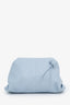 Bottega Veneta Light Blue Leather Trine Angular Clutch