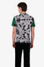 Versace Black/Blue Cotton 'Baroque' T-Shirt Size M Mens