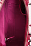 Burberry Fuchsia Embossed Patent Leather Top Handle with Strap
