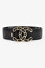 Pre-loved Chanel™ 2023 Black Quilted Calfskin CC Chain Belt Size 80 32
