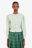 Sandro Green/White Trimmed Cardigan Size 2