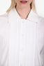Jil Sander White Cotton Poplin Collared Button Midi Dress Size 36