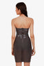 Herve Leger Grey Strapless Sequin Bandage Dress Size XS