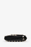 Valentino Black Pebbled Leather Rockstud Envelope Wallet on Chain