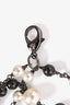 Pre-loved Chanel™ Pearl/Black Bead Multistrand CC Necklace