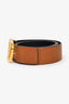 Valentino Brown Leather VLogo Belt Size 90/38
