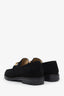 Mocassins Gucci en daim noir à détail bambou, pointure 36,5