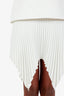 Dion Lee White Truss Pleat Asymmetric Mini Dress Size 6