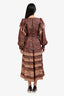 Ulla Johnson Orange/Black Patterned Serephina Dress Size 2