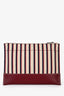 A.P.C Red/Cream Canvas Leather Logo Pouch