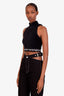 Alexander Wang Black Cropped High Neck Top Size S