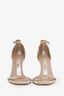 Saint Laurent Beige Suede 'Opyum' Strap Heels Size 36.5
