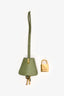 Celine 2020 Light Khaki Green Lizard '16' Top Handle Bag with Strap