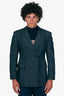 Brunello Cucinelli Navy Blue Cotton Denim Single-Breasted Blazer Size 46 Mens