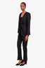 Sandro Black Single Button Blazer + Trouser Set Size 36