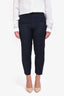 Brunello Cucinelli Navy Wool Slim Classic Crop Trousers Size 10