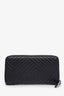 Pre-Loved Chanel™ 2015-16 Black Quilted Chevron Lambskin Small Zip Around Wallet