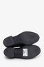 Prada Black Brushed Leather Triangle Plaque Logo Loafers Size 39.5