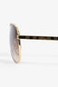 Louis Vuitton Gold Tone Metal Frame Aviator Sunglasses