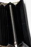 Saint Laurent Black Grained Leather Cassandre Logo Wallet on Chain