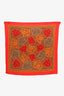 Givenchy Red/Orange Silk Scarf